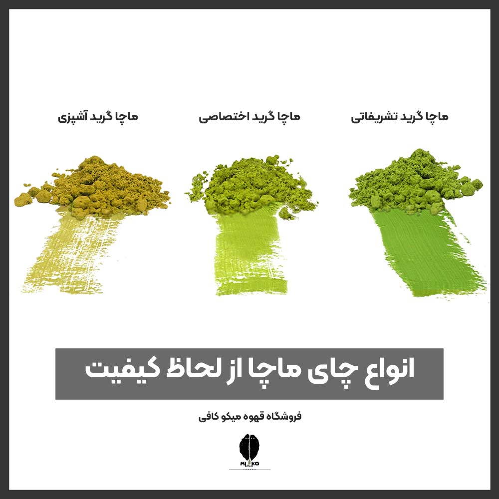 انواع چای ماچا از لحاظ کیفیت